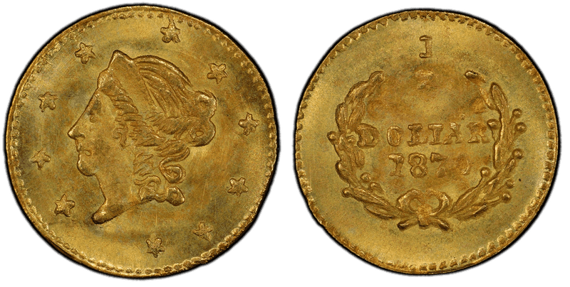 1870 Gold Half Dollar - BG-1010