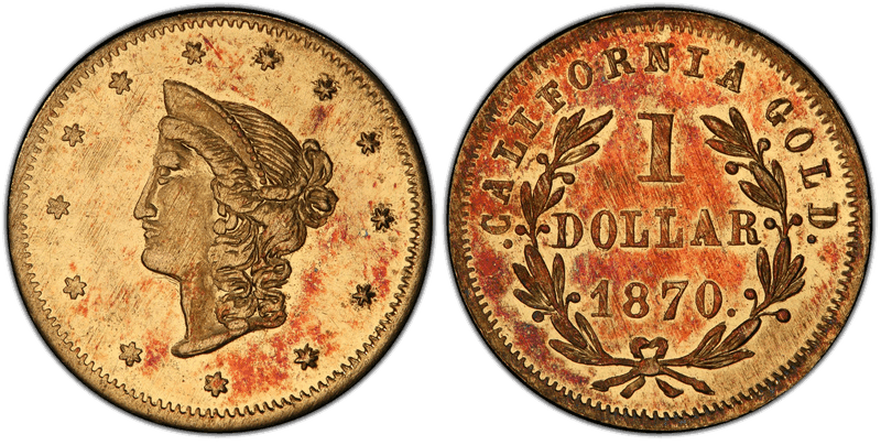 1870 Gold Dollar - BG-1205