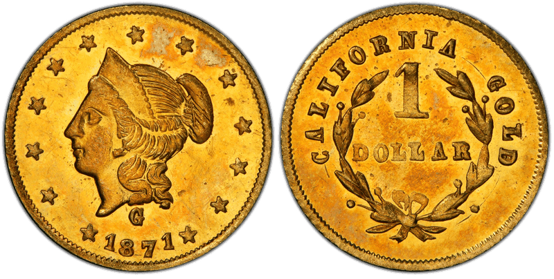 1871 Gold Dollar - BG-1204