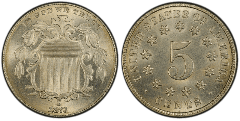 1873 Shield Nickel - Open 3
