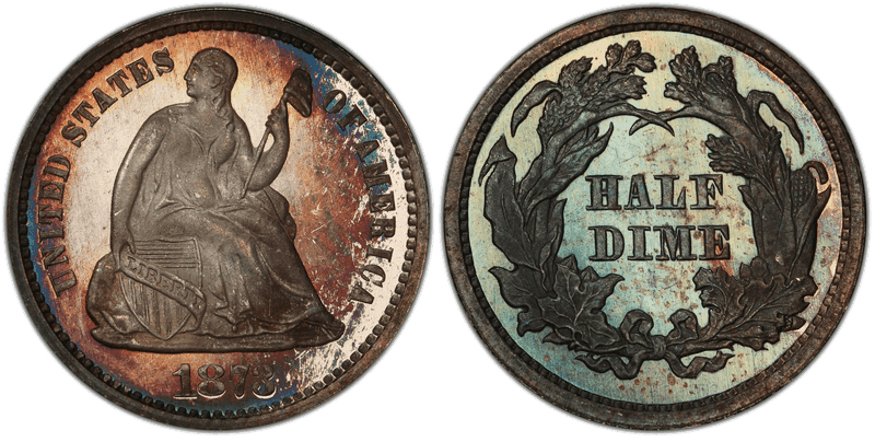 1873 Seated Liberty Half Dime