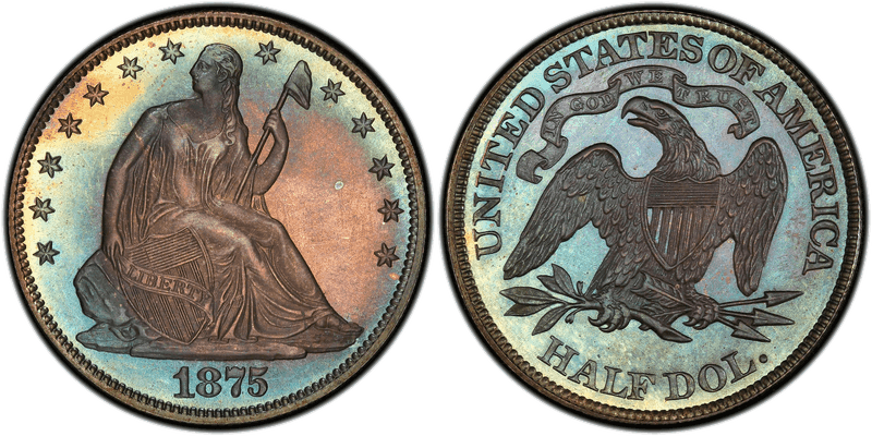 1875 Proof Seated Liberty Half Dollar
