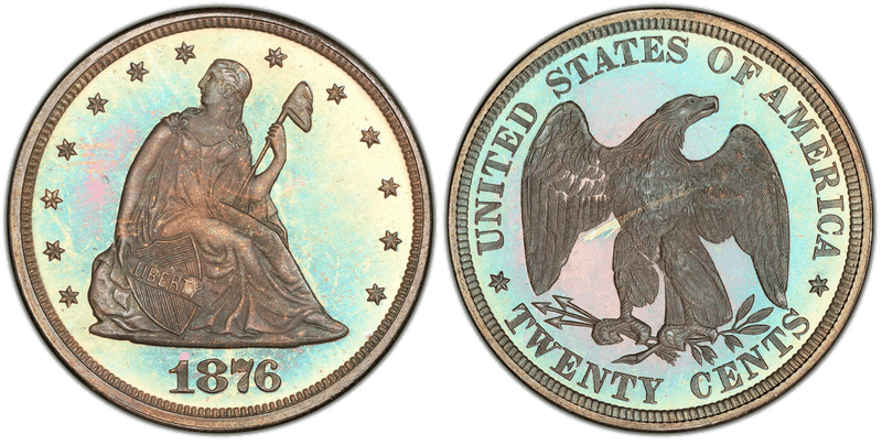 1876 Seated Liberty Twenty Cent
