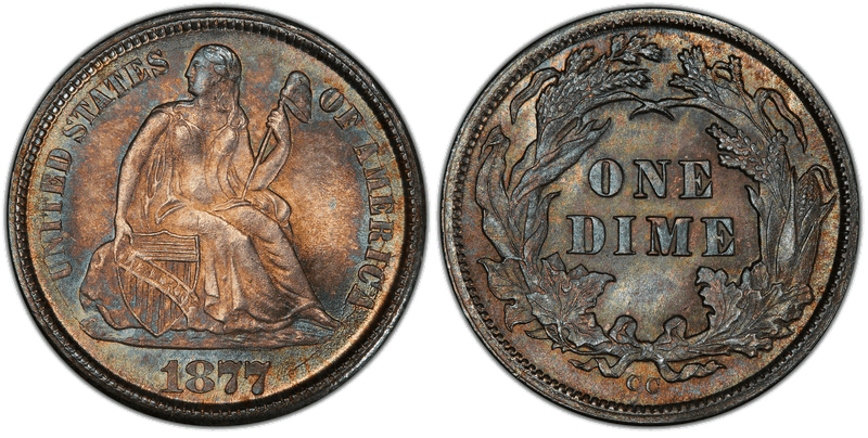 1877 Seated Liberty Dime