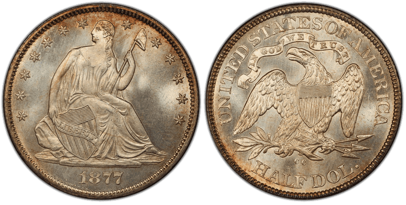 1877 Seated Liberty Half Dollar