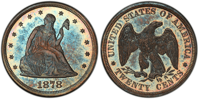 1878 Seated Liberty Twenty Cent
