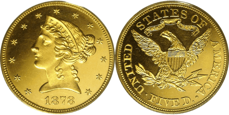 1878 Proof Liberty Head Half Eagle