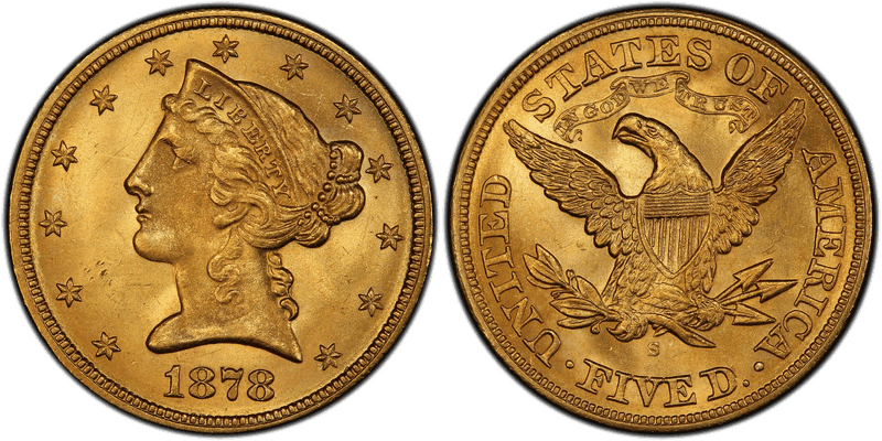 1878 (S) Liberty Head Half Eagle