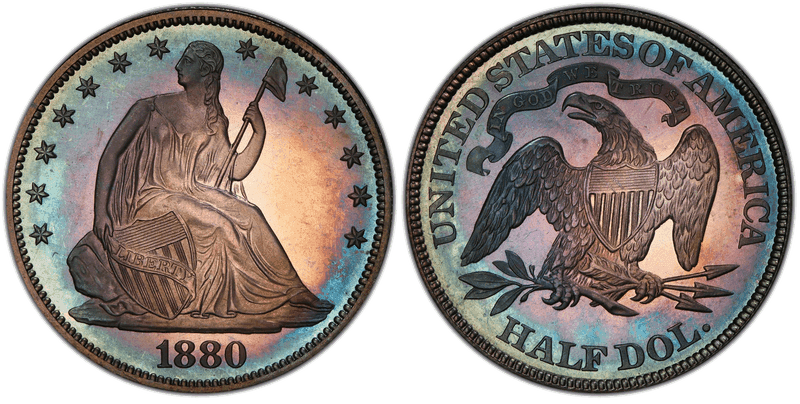 1880 Seated Liberty Half Dollar