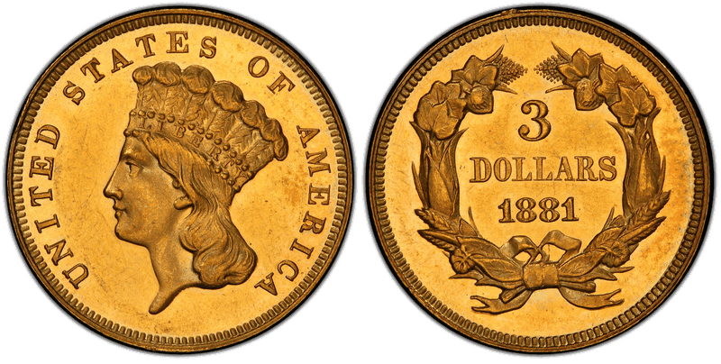1881 Indian Princess Three Dollar