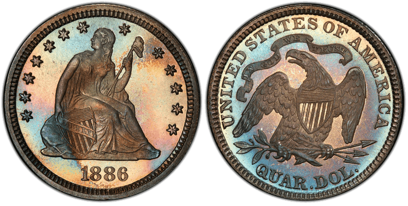 1886 Seated Liberty Quarter