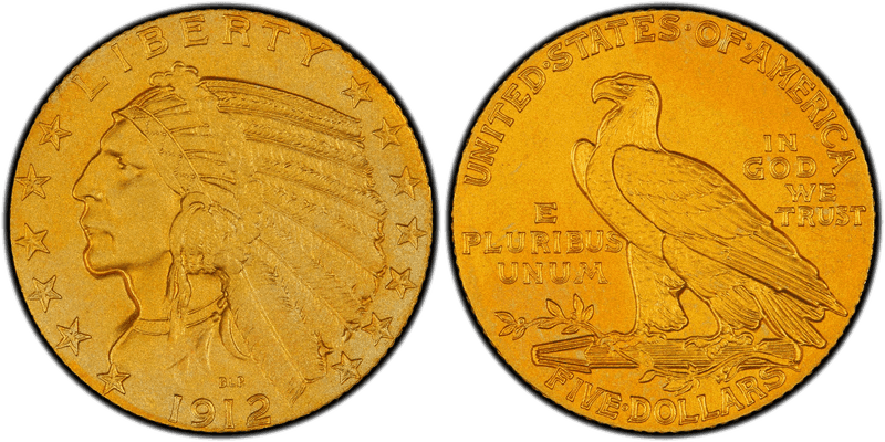 1912 Indian Head Half Eagle