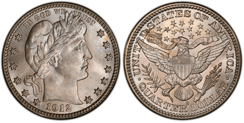 1912 (S) Barber Quarter