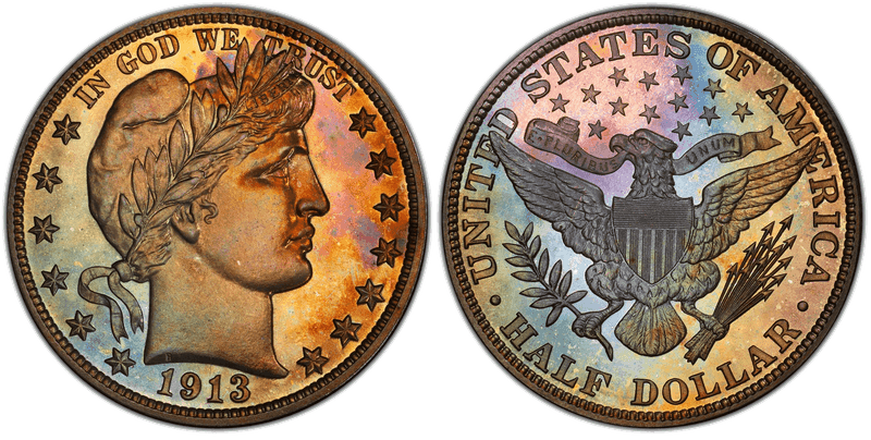 1913 Proof Barber Half Dollar