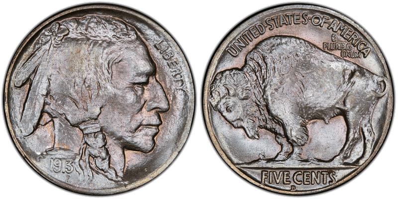 1913 (D) Buffalo Nickel - Type 2