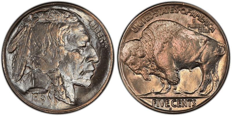 1913 (S) Buffalo Nickel - Type 2