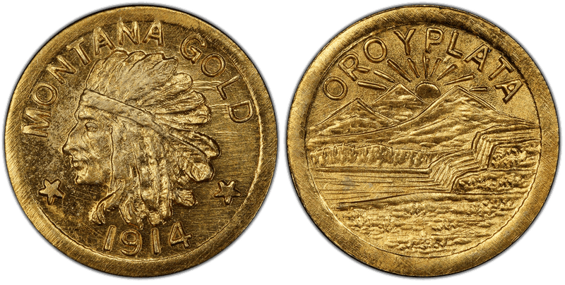 Idaho & Montana Gold Tokens (1914)