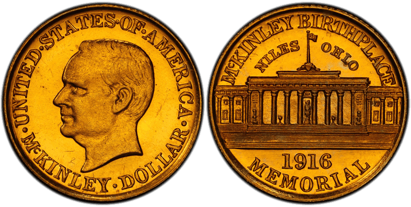 1916 McKinley Memorial Commemorative Gold Dollar