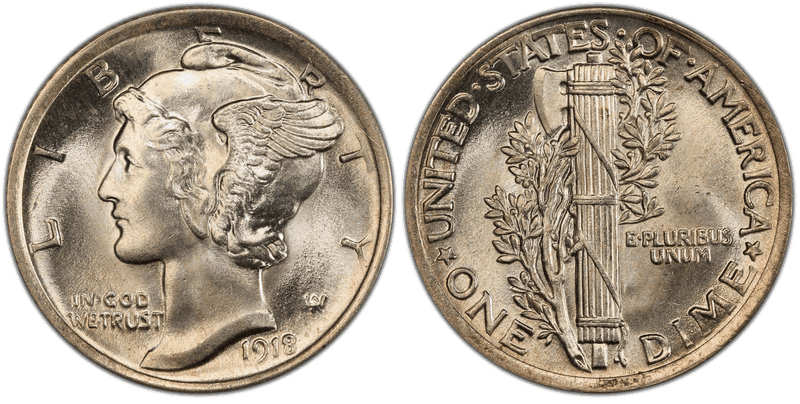 1918 Mercury Dime