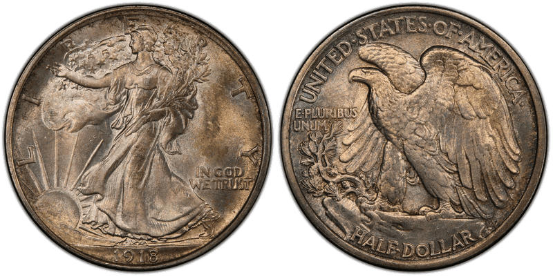 1918 Walking Liberty Half Dollar