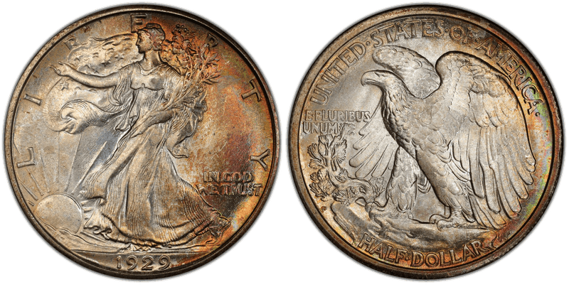 1929 Walking Liberty Half Dollar