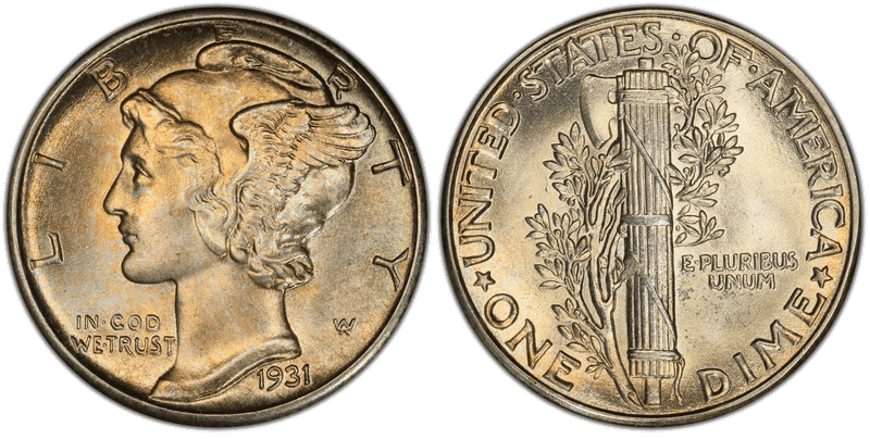 1931 Mercury Dime