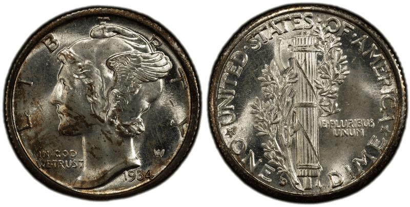 1934 Mercury Dime