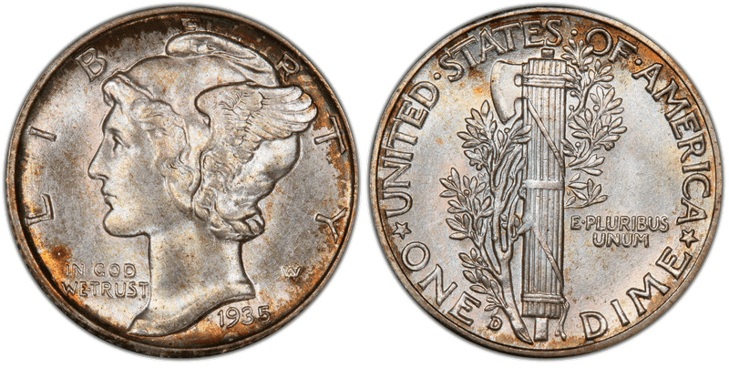 1935 Mercury Dime