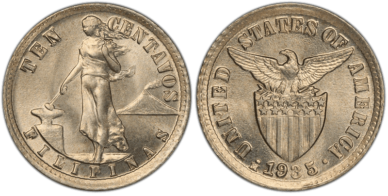 1935 Philippine Ten Centavos