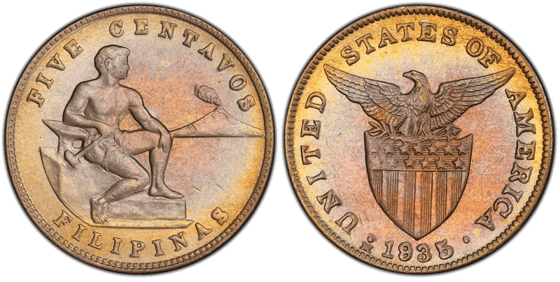 1935 Philippine Five Centavos