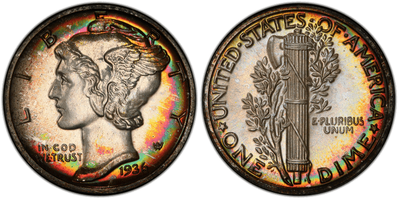 1936 Proof Mercury Dime