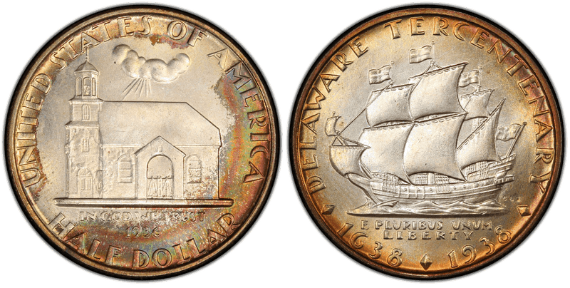 1936 Delaware Tercentenary Commemorative Half Dollar