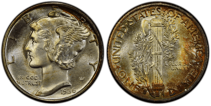 1936 (S) Mercury Dime