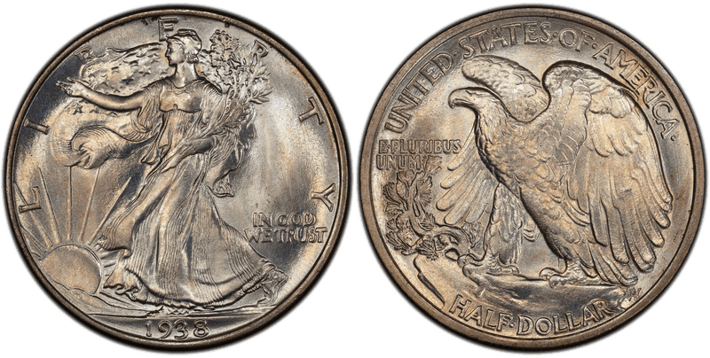 1938 Proof Walking Liberty Half Dollar
