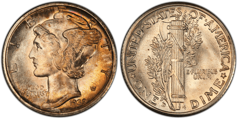 1939 Mercury Dime