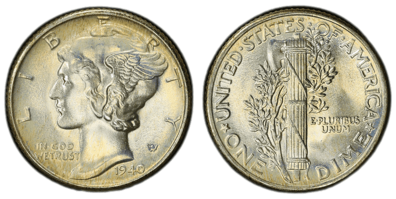 1940 Proof Mercury Dime