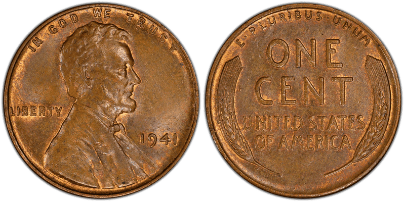 1941 Lincoln Wheat Cent - Doubled Die Obverse