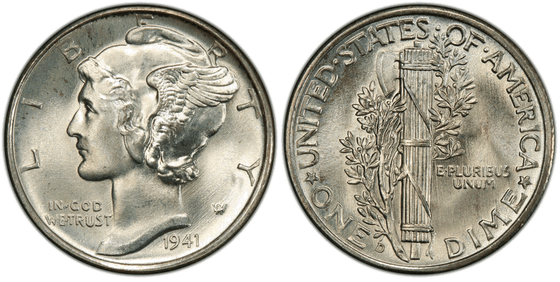 1941 Mercury Dime