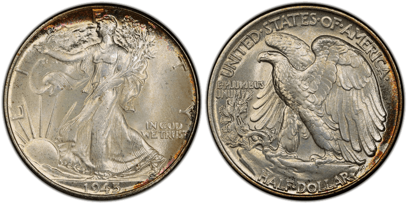 1945 Walking Liberty Half Dollar