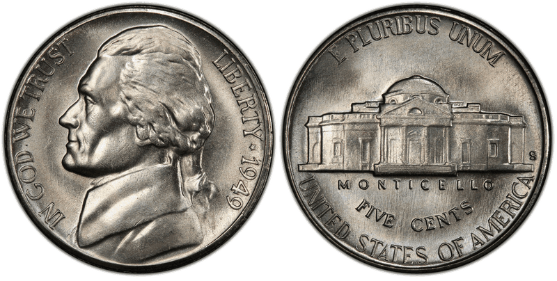 1949 (S) Jefferson Nickel