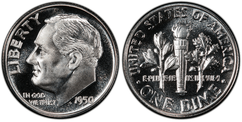 1950 Proof Roosevelt Dime