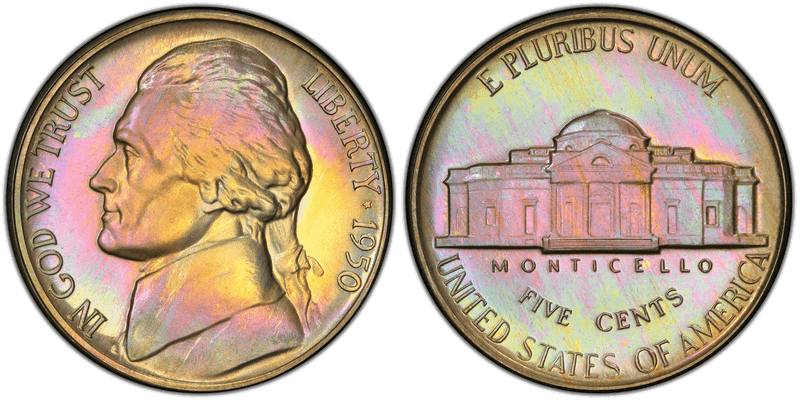1950 Proof Jefferson Nickel