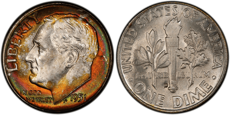 1951 Roosevelt Dime