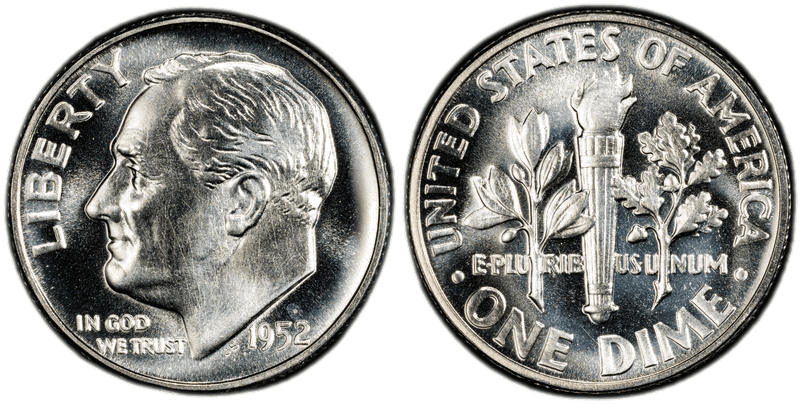 1952 Proof Roosevelt Dime