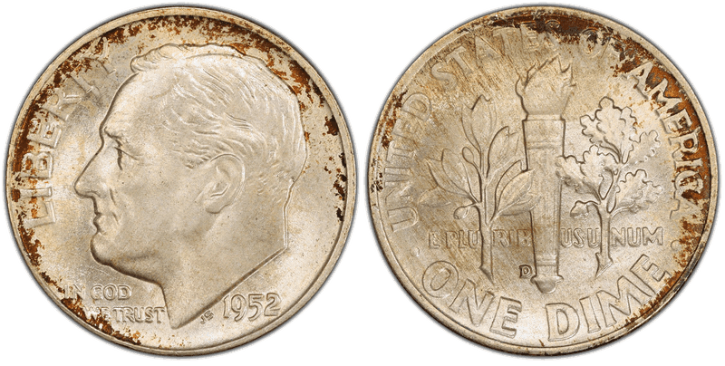 1952 Roosevelt Dime