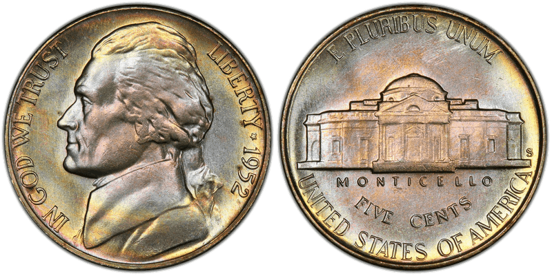 1952 (S) Jefferson Nickel