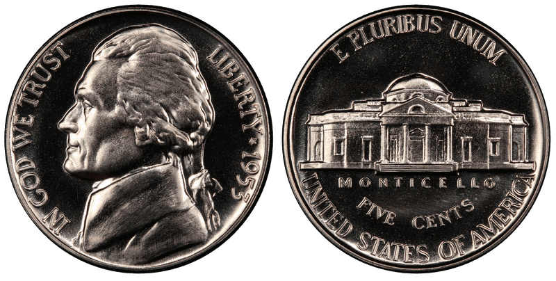 1953 Proof Jefferson Nickel