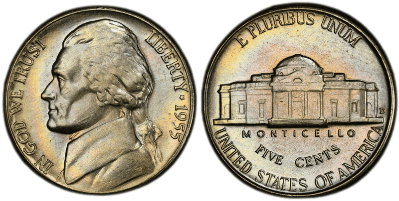1955 (D) Jefferson Nickel
