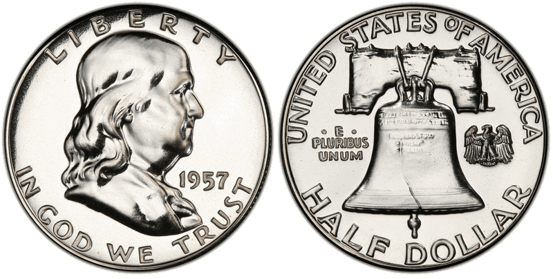 1957 Proof Franklin Half Dollar