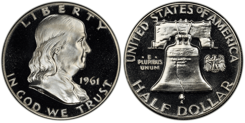 1961 Proof Franklin Half Dollar